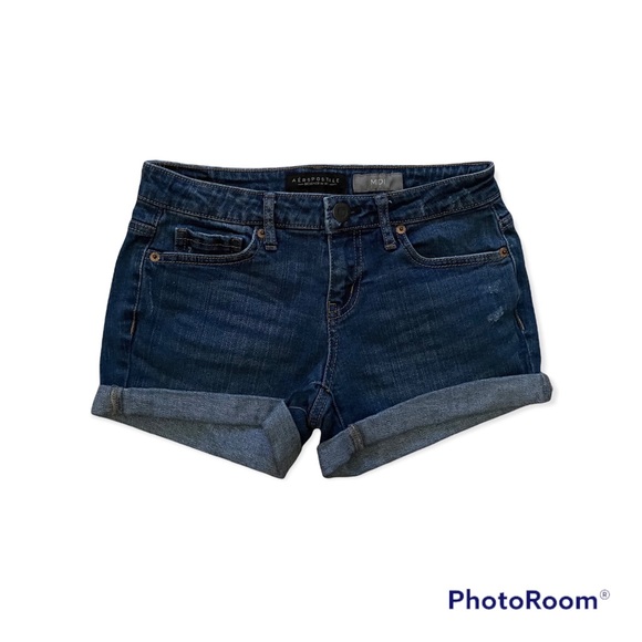 Aeropostale midi jean shorts size 0 - Picture 1 of 2